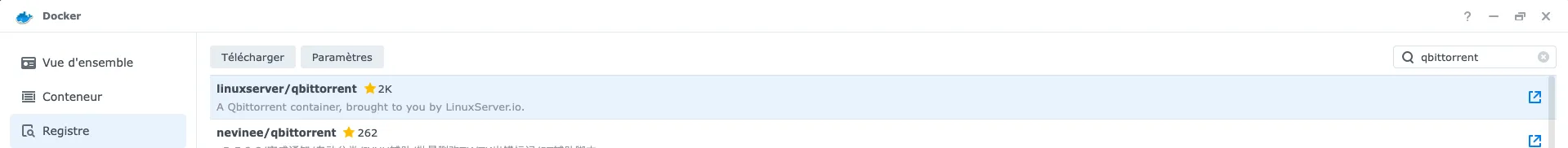 Conteneur A qBittorrent
