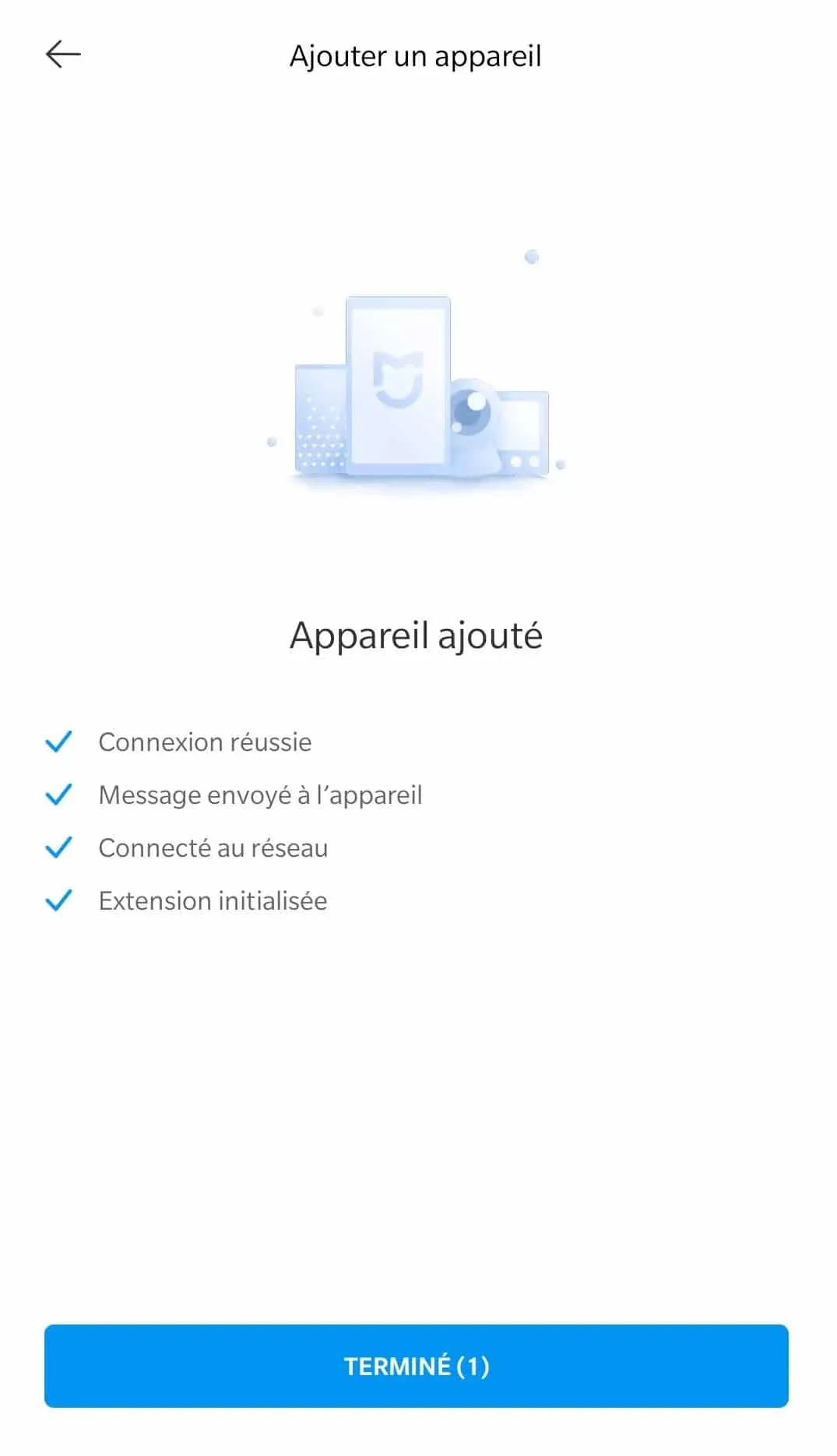 Les étapes sont terminées
