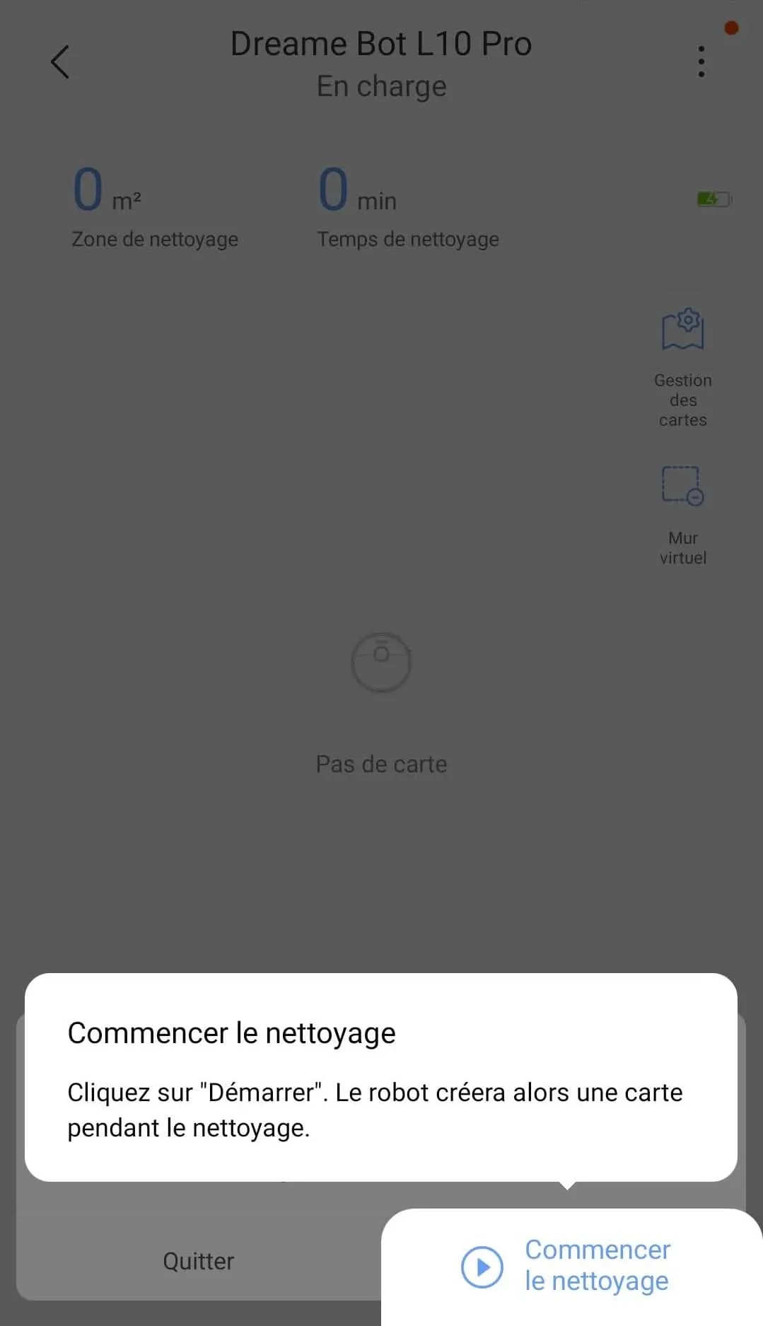 Votre aspirateur est configuré