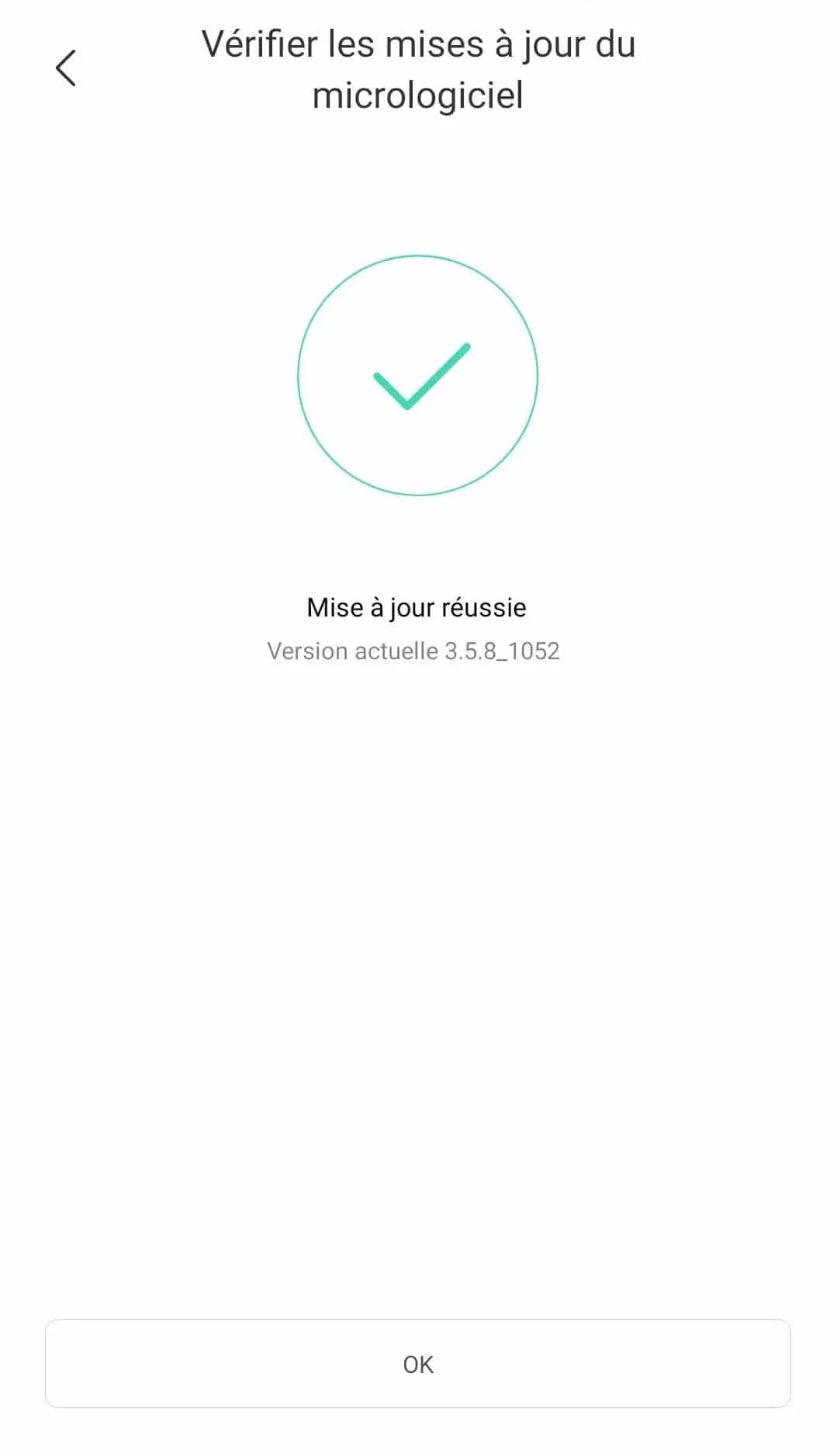 L’aspirateur est à jour