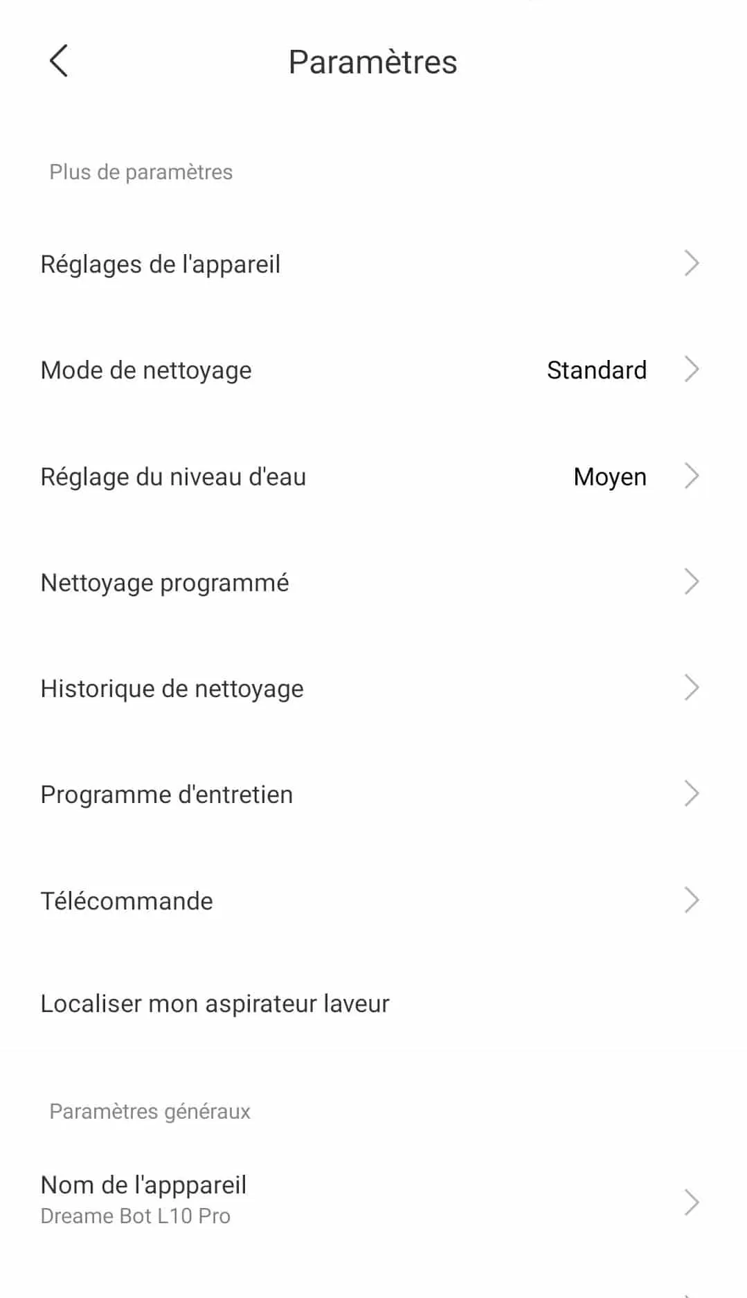Parcourez les différents paramètres pour personnaliser votre utilisation