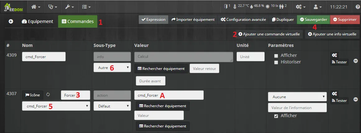 Jeedom Réglage automatique